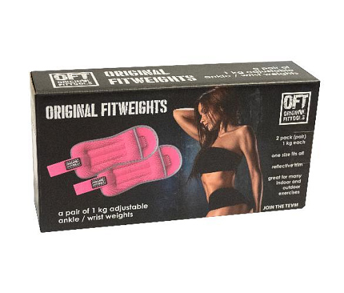 Утяжелители Original FitTools 2 кг розовые (пара)