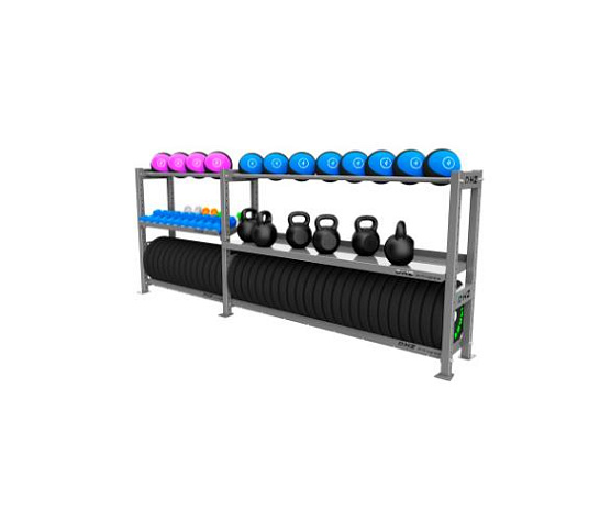 Силовой тренажер Original FitTools Стеллаж модульный 2900-1200