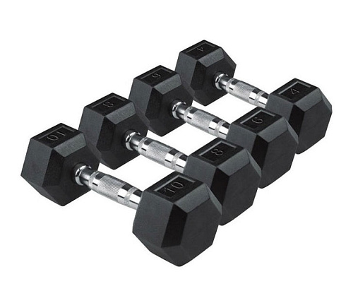 Купить Гексагональные обрезиненные гантели Ultra Gym UG1013 ряд от 2,5 до 25 кг в Москве