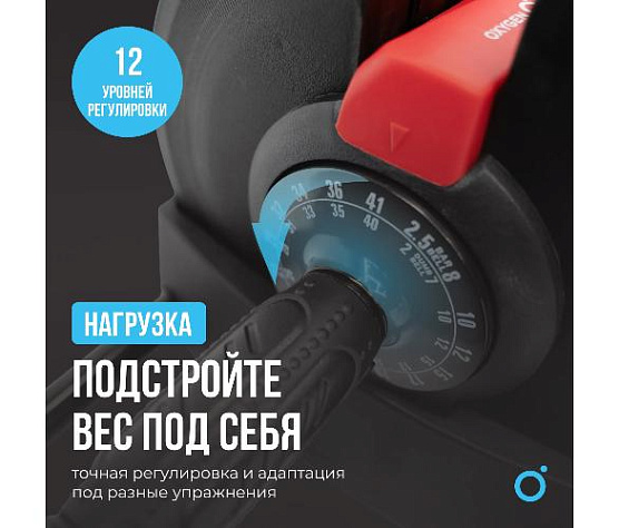 Штанга регулируемая многофункциональная 3 в 1 Oxygen XCROSS 24 кг фото6
