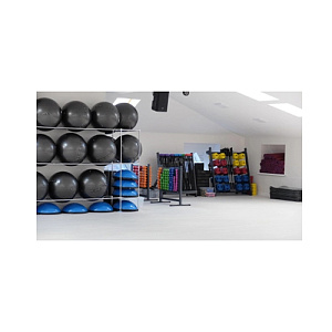 Купить Original FitTools Гимнастический мяч 75 см для коммерческого использования черный с насосом в Москве