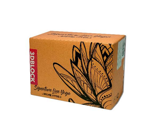 Блок для йоги трехцветный премиум Original FitTools