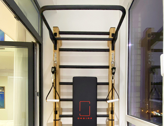 Суперкомпактная шведская стенка со встроенным турником Desire Compact Base фото6