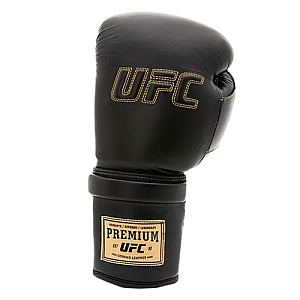 Купить UFC Премиальные тренировочные перчатки на шнуровке черные - 16 Oz в Москве