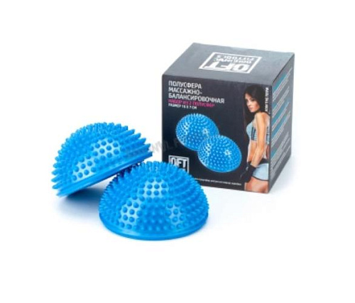 Полусфера массажно-балансировочная Original FitTools (набор 2 шт) синий