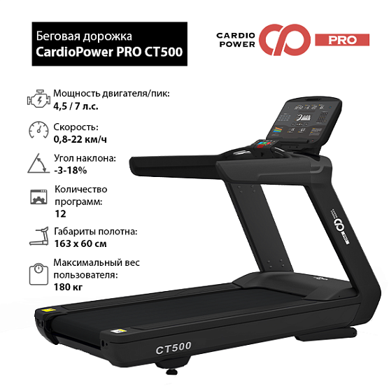 Беговая дорожка Cardiopower PRO CT500 фото1