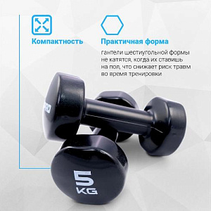 Купить Livepro Гантели цветные LP8076-5 (пара) в Москве