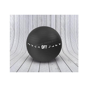Купить Original FitTools Гимнастический мяч 75 см для коммерческого использования черный с насосом в Москве