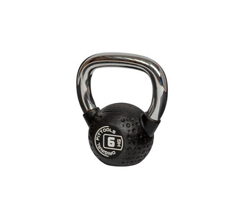 Гиря полиуретановая с хромированной ручкой Original FitTools CPU 6 кг Купить Гиря полиуретановая с хромированной ручкой Original FitTools CPU 6 кг в Москве