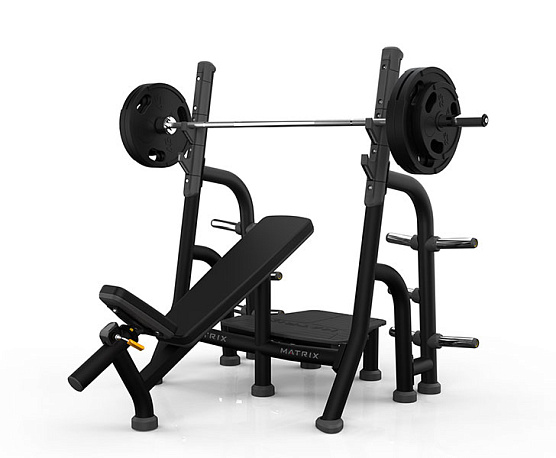 Силовой тренажер Matrix Fitness MAGNUM A79 Скамья для жима с положительным наклоном