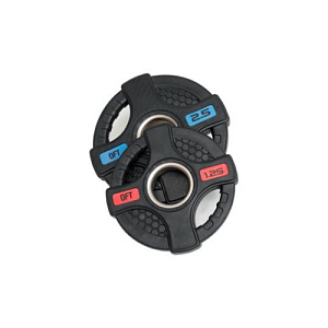 Купить Original FitTools Диск олимпийский обрезиненный черный с двумя хватами 2,5 кг в Москве