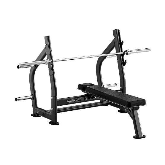 Скамья олимпийская для жима горизонтальная Bronze Gym RAVE RE55
