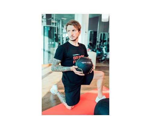 Мяч тренировочный Original FitTools 4 кг черный