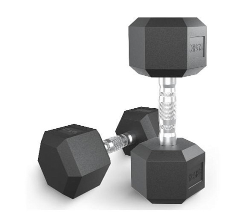 Купить Гантель гексагональная обрезиненная Unix Fit 12,5 кг / шт. в Москве