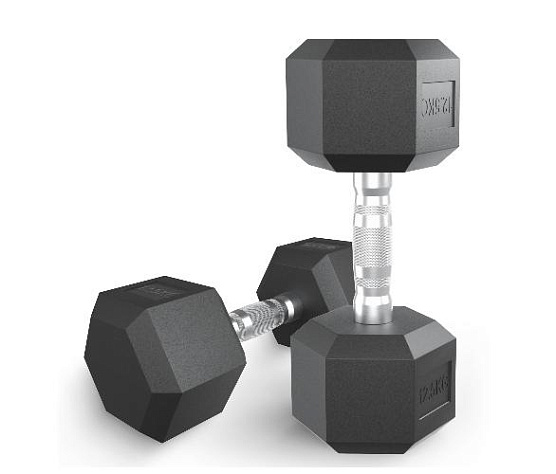 Гантель гексагональная обрезиненная Unix Fit 12,5 кг / шт.