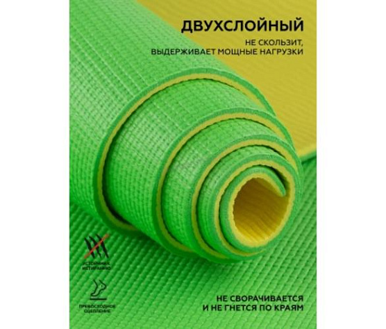 Коврик для фитнеса Original FitTools Banana Lime фото12