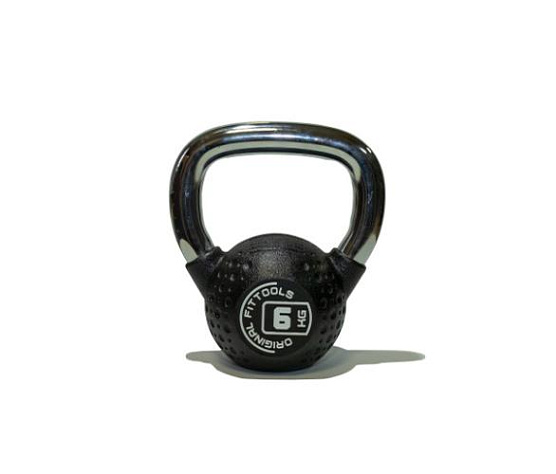 Гиря полиуретановая с хромированной ручкой Original FitTools CPU 6 кг фото1
