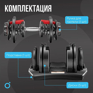 Купить Oxygen FLEXER гантель регулируемая 40 кг в Москве