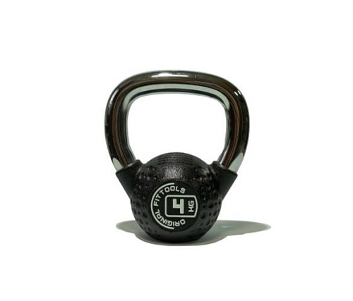 Гиря полиуретановая с хромированной ручкой Original FitTools CPU 4 кг