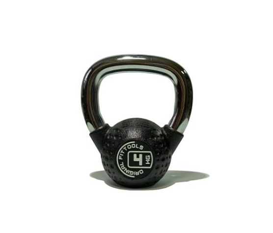 Гиря полиуретановая с хромированной ручкой Original FitTools CPU 4 кг фото1