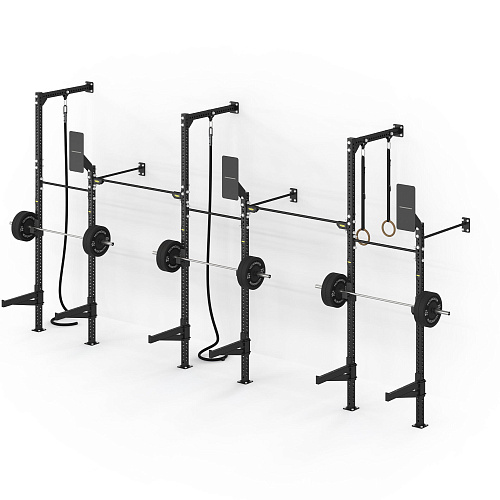Настенная комбинированная рама Technogym Wall High–Low Rig Three Bay Compact (три секции, высокая/низкая, глубокая)