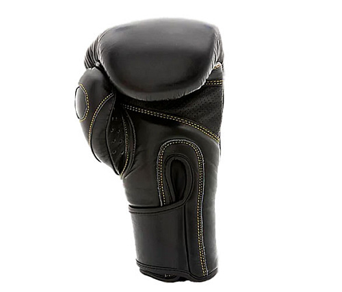 Премиальные тренировочные перчатки на липучке UFC чёрные 12 Oz