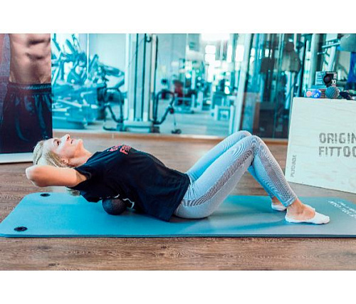 Шар массажный сдвоенный Original FitTools 24 х 12 см черный