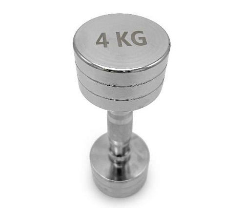 Гантель круглая хромированная Unix Fit PRO 4 кг / шт.