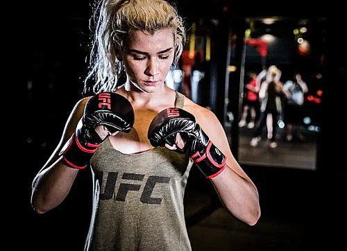 Перчатки MMA для спарринга UFC 8 унций черные S/M