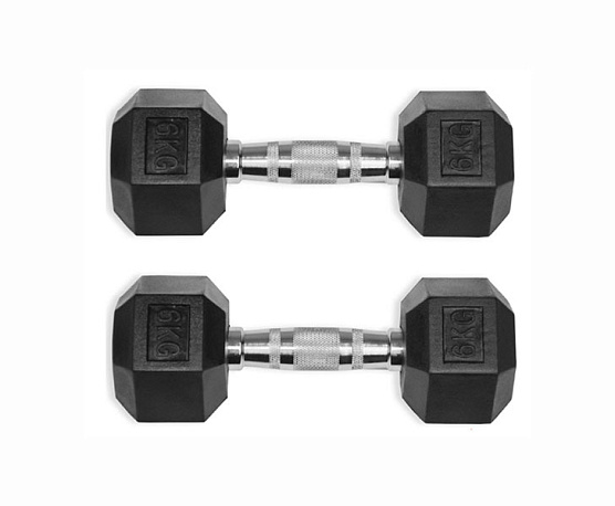 Ultra Gym Гексагональные обрезиненные гантели. Ряд от 27,5 до 40 кг