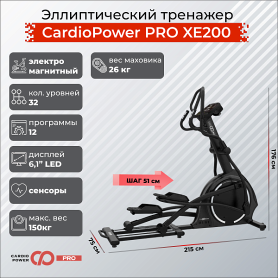 Эллиптический тренажер Cardiopower PRO XE200