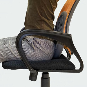 Купить Original FitTools Массажно-балансировочная подушка с ручкой синяя в Москве