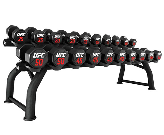 Горизонтальная стойка для хранения гантелей UFC (на 10 пар) фото1