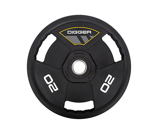 Диск олимпийский полиуретановый 3-х хватовый Hasttings 20 кг