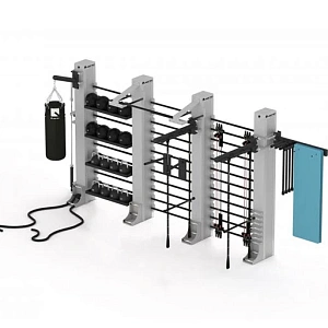 Купить Многофункциональный комплекс Queenax By Precor Настенный комплекс на 7 станции WALL SOLUTION 2D 4.75 m в Москве