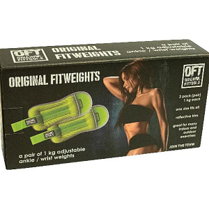 Купить Original FitTools Комплект утяжелителей весом 1 кг (пара) ярко-зеленые в Москве