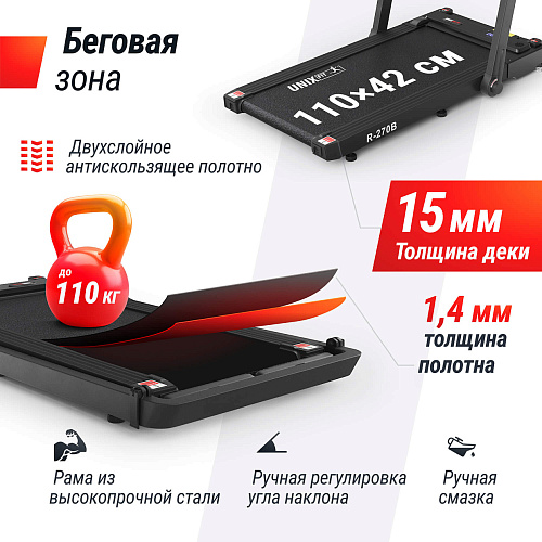 Беговая дорожка UNIX Fit R-270B
