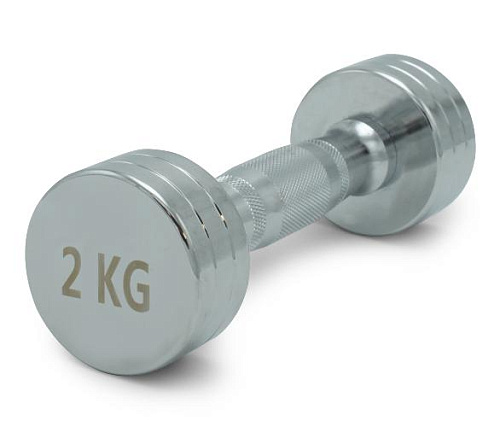 Гантель круглая хромированная Unix Fit PRO 2 кг / шт.