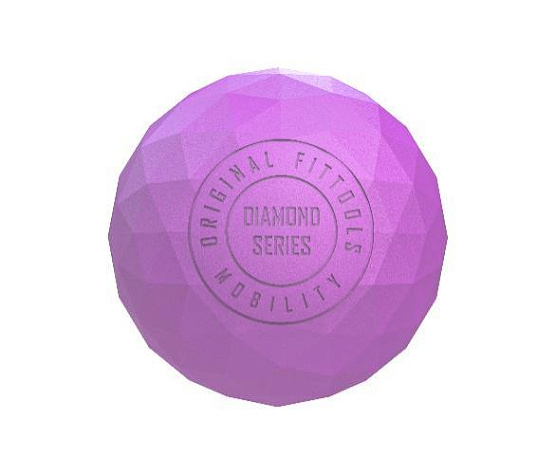 Набор из двух массажных мячей с кистевым эспандером Original FitTools пурпурный фото6