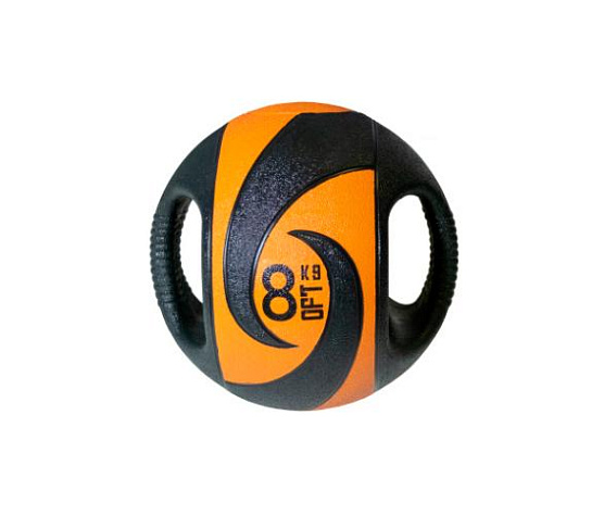 Мяч тренировочный медицинбол с хватами Original FitTools 8 кг