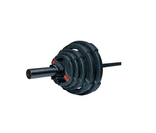 Штанга олимпийская Original FitTools 88 кг (диски с двумя хватами, черный гриф)