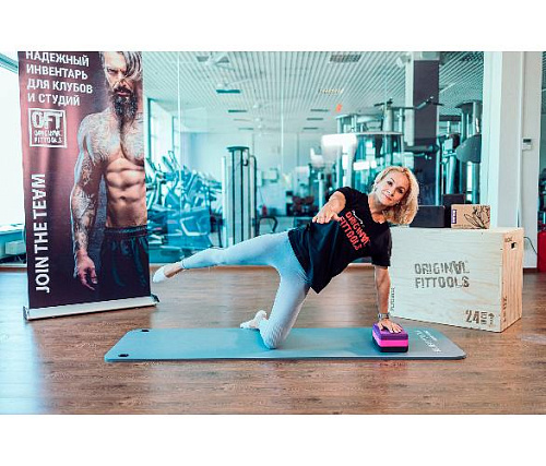 Блок для йоги трехцветный премиум Original FitTools