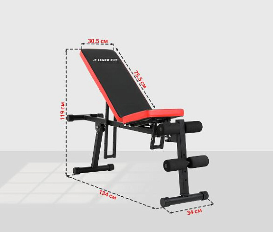 Силовая универсальная скамья Unix Fit BENCH 130P фото6