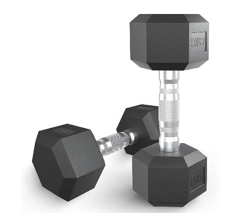 Купить Гантель гексагональная обрезиненная Unix Fit 7,5 кг / шт. в Москве