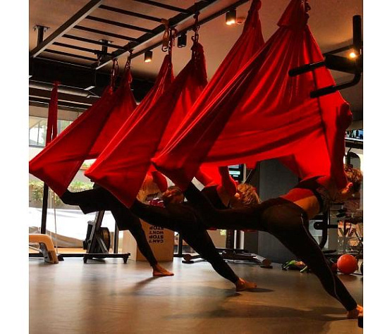 Йога гамак Targex, темно-красный