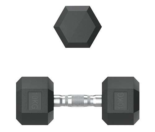 Гантель гексагональная обрезиненная Unix Fit 10 кг / шт.