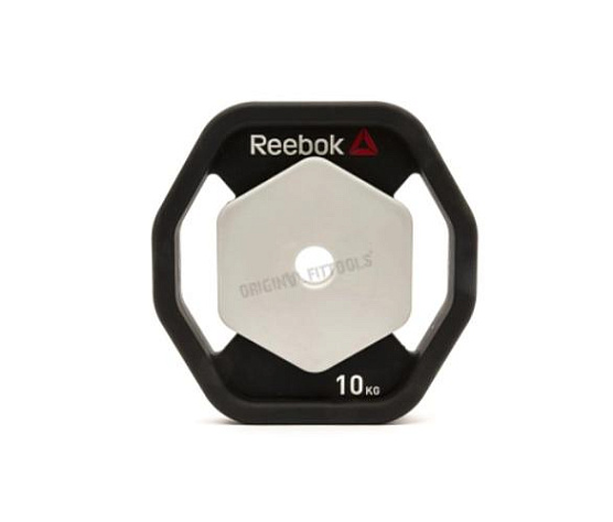 Original FitTools Диск 10 кг Reebok для аэробической штанги 10 кг RSWT-16090-10