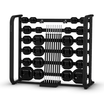 Стойка для бодипампов Matrix Fitness GroupX Plate & Bar Rack (на 20 комплектов)