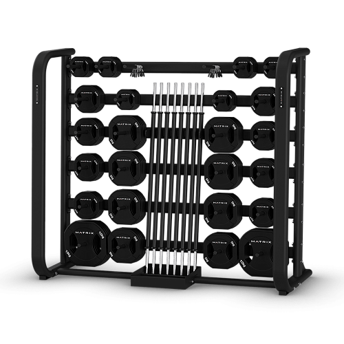 Стойка для бодипампов Matrix Fitness GroupX Plate & Bar Rack (на 20 комплектов)