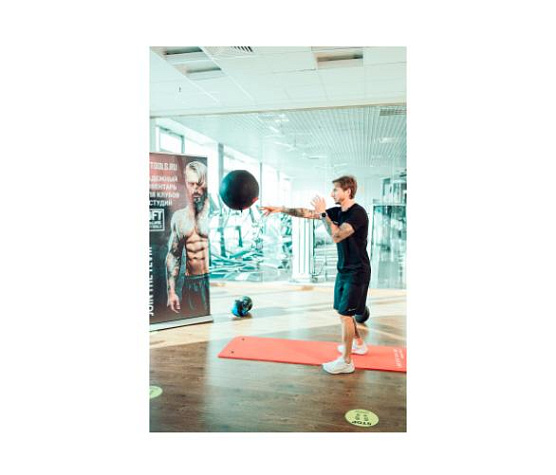 Тренировочный мяч Original FitTools Wall Ball Deluxe 10 кг фото8